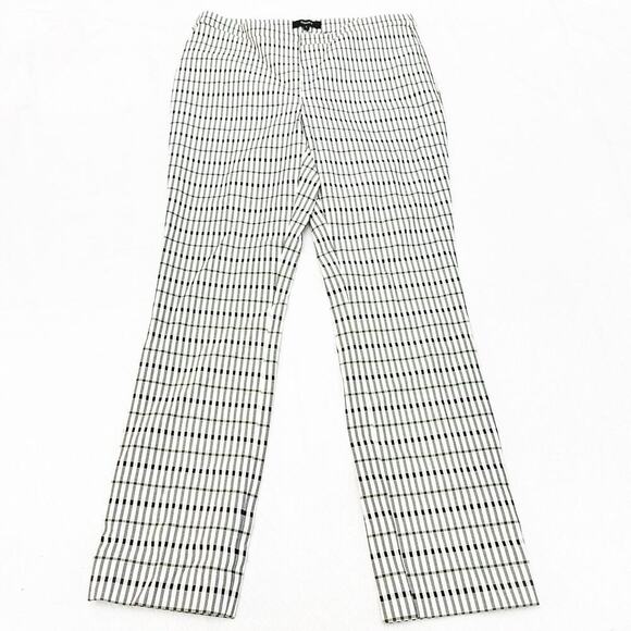 Theory Classic Skinny Pant Viscose Print Plaid Patterned Slack Stretch Size 4 - Picture 2 of 8
